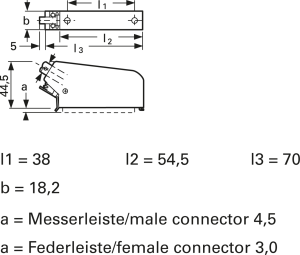 Gehäuse für Feder-/Messerleiste, 1393583-2