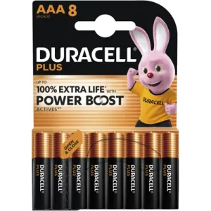 DURACELL PLUS POWER BOOST AAA8 Duracell Rundzellen, 9V-Blöcke