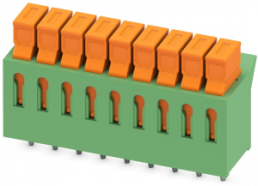 Leiterplattenklemme, 9-polig, RM 3.81 mm, 0,13-0,34 mm², 5 A, Schneidanschluss, grün, 1706248