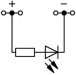4-Leiter-LED-Klemme, Federklemmanschluss, 0,08-1,5 mm², 1-polig, 25 mA, grau, 279-624/281-434