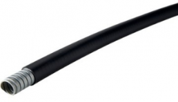 Schutzschlauch, Innen-Ø 21 mm, Außen-Ø 26.4 mm, BR 140 mm, Stahl, verzinkt/PVC, schwarz
