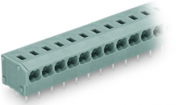 Leiterplattenklemme, 6-polig, RM 5 mm, 0,25-0,75 mm², 10 A, Push-in, grau, 235-456