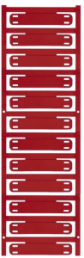 Polyamid Kabelmarkierer, beschriftbar, (B x H) 60 x 11 mm, max. Bündel-Ø 40 mm, rot, 1963650000