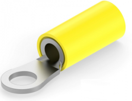 Isolierter Ringkabelschuh, 1,04-2,62 mm², AWG 16 bis 14, 6.73 mm, M6, gelb