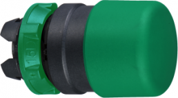 Drucktaster, tastend, Bund rund, grün, Frontring schwarz, Einbau-Ø 22 mm, ZB5AC34