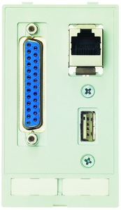 Daten-Modul, D-Sub-Buchse, 25-polig/RJ45-Buchse/USB-Buchse Typ A 3.0 auf D-Sub-Stecker, 25-polig/RJ45-Buchse/USB-Buchse Typ A 3.0, 39500020145