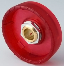 Drehknopf, 8 mm, Polycarbonat, rot, Ø 41 mm, H 14 mm, B8341083