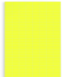 Acryl Etikett, (L x B) 20 x 8 mm, gelb, Seite mit 25 Stk