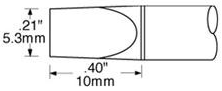 Lötspitze, Meißelform, (B) 5.3 mm, 357 °C, SSC-617A