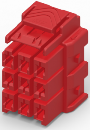 Steckergehäuse, 9-polig, RM 6 mm, gerade, rot, 6-1971876-3