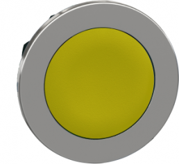 Frontelement, unbeleuchtet, tastend, Bund rund, gelb, Einbau-Ø 30.5 mm, ZB4FA5