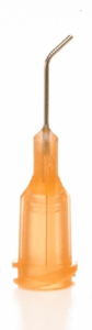 Dosiernadel, gebogen 45°, (L) 12.7 mm, orange, Gauge 23, Innen-Ø 0.33 mm, 923050-45BTE