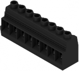 Leiterplattenklemme, 8-polig, RM 15 mm, 0,5-50 mm², 127 A, Schraubanschluss, schwarz, 1386780000