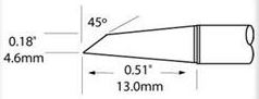 Lötspitze, Hufform, (B) 4 mm, 330 °C, STV-DRH40CP