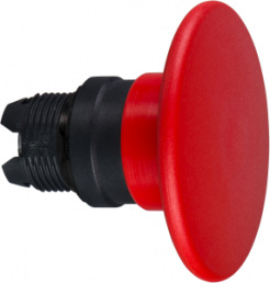 Drucktaster, tastend, Bund rund, rot, Frontring schwarz, Einbau-Ø 22 mm, ZB5AR4