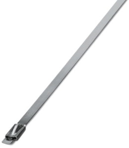 Kabelbinder, Edelstahl, (L x B) 201 x 4.6 mm, Bündel-Ø 50 mm, silber, -80 bis 538 °C