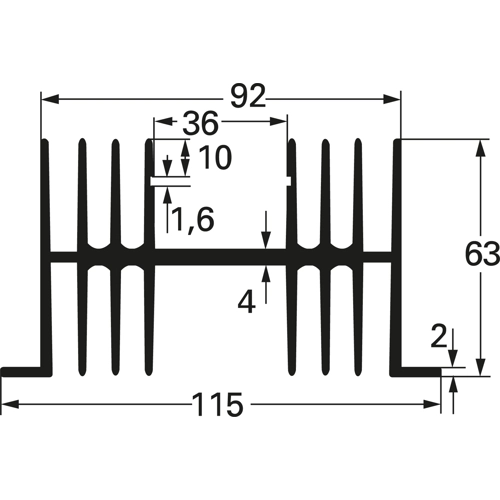SK 02 100 SA Fischer Elektronik Kühlkörper Bild 2