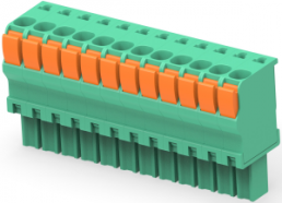Leiterplattenklemme, 12-polig, RM 3.5 mm, 0,05-2 mm², 9 A, Push-in-Federanschluss, grün, 1-1986693-2