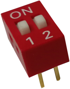 DIP-Schalter, 2-polig, gerade, 25 mA/24 VDC, DX9A02C