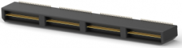 Stiftleiste, 160-polig, RM 0.8 mm, gerade, schwarz, 1658015-4