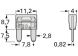 Kfz-Mini-Flachsicherung, 2 A, 32 V, Grau