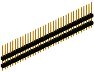 Stiftleiste, 36-polig, RM 2.54 mm, gerade, schwarz, 10051034