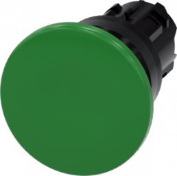 Pilzdrucktaster, tastend, grün, Einbau-Ø 22.3 mm, 3SU1000-1BD40-0AA0