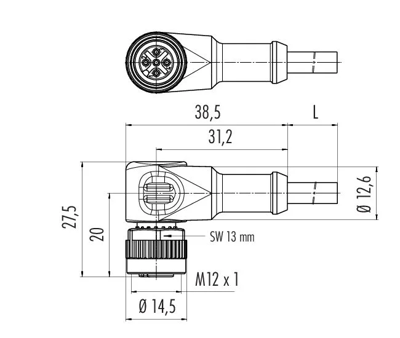 79 3434 33 04 binder Sensor-Aktor Kabel Bild 2