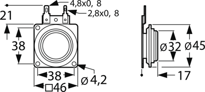 EX 45 S 4 OHM VISATON Akustische Signalgeber Bild 2