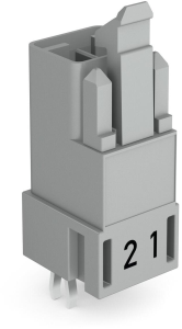 Stecker, 2-polig, Snap-in, Federklemmanschluss, grau, 890-852