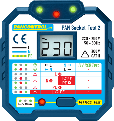 PAN SOCKET-TEST-2 PANCONTROL VDE-Tester, Installationstester, Isolationsmessgeräte Bild 1