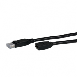 DisplayPort 1.4 Verlängerungskabel, DP Stecker -,DP Buchse, 8K@60Hz, schwarz, 1