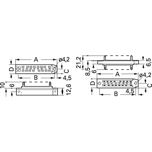 1393725-4 AMP DIN Messerleisten, DIN Federleisten Bild 4
