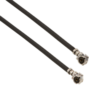 Koaxialkabel, AMC-Stecker (abgewinkelt) auf AMC-Stecker (abgewinkelt), 50 Ω, 1.13 mm Micro-Cable, 130 mm, A-1PA-113-125B2