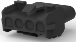 Buchsengehäuse, 4-polig, RM 6.35 mm, gerade, schwarz, 1-480703-9