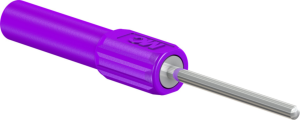 Zählerprüfstift speziell für den Schraubanschluss an Zählerklemmen, mit 2 mm Stift-Ø, CAT II, violett