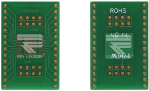 Adapterplatine für HSSOP28, Pitch 0,65 mm, 23,50 x 36,2 mm, Roth Elektronik RE938-06