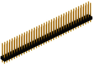 Stiftleiste, 72-polig, RM 2.54 mm, gerade, schwarz, 10055560