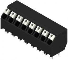 Leiterplattenklemme, 8-polig, RM 5.08 mm, 1,5 mm², 10 A, Federklemmanschluss, schwarz, 1885080000