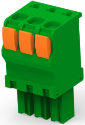 Leiterplattenklemme, 3-polig, RM 3.81 mm, 0,05-2 mm², 9 A, Push-in-Federanschluss, grün, 1986720-3