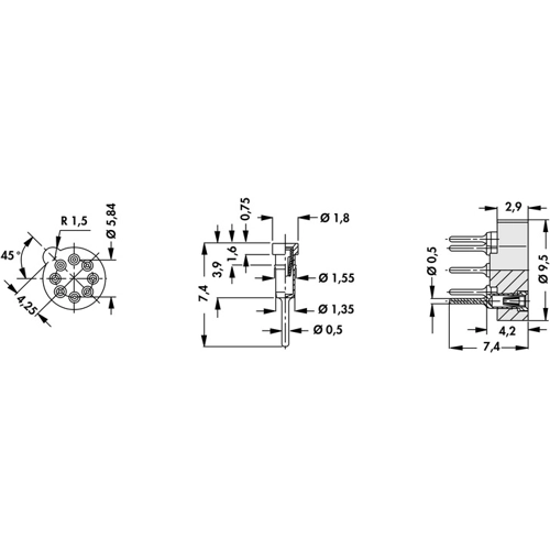 PF 58 23 G Fischer Elektronik Halbleiterfassungen, Halterungen Bild 2