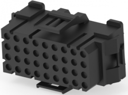 Steckergehäuse, 36-polig, RM 4.2 mm, gerade, schwarz, 1-640526-0