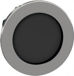 Frontelement, unbeleuchtet, tastend, Bund rund, schwarz, Einbau-Ø 30.5 mm, ZB4FA26