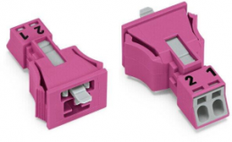 Stecker, 2-polig, Snap-in, Push-in, 0,25-1,5 mm², pink, 890-792