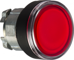 Drucktaster, tastend, Bund rund, rot, Frontring schwarz, Einbau-Ø 22 mm, ZB4BW347