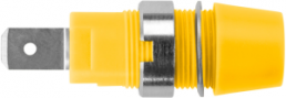 4 mm Buchse, Flachsteckanschluss, Einbau-Ø 12.2 mm, CAT III, gelb, SAB 7560 NI / GE