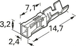 Buchsenkontakt, 0,3-0,9 mm², AWG 22-18, Crimpanschluss, verzinnt, 182198-1