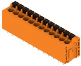 Leiterplattenklemme, 12-polig, RM 5.08 mm, 0,12-2,5 mm², 20 A, Federklemmanschluss, orange, 1331280000