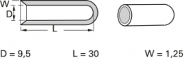 Isolierkappe, Innen Ø 9.5 mm, L 30 mm, schwarz, PVC, -35 bis 85 °C, DERAY-IOK 9,5X30/1,25 SW