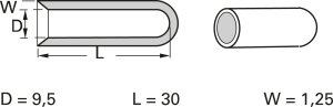 Isolierkappe, Innen Ø 9.5 mm, L 30 mm, schwarz, PVC, -35 bis 85 °C, DERAY-IOK 9,5X30/1,25 SW